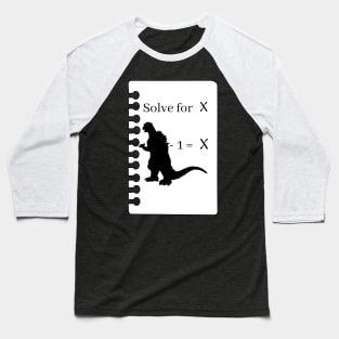 Godzilla Minus 1 Equals X Baseball T-Shirt